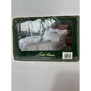 Bill Blass Springmaid No Iron Full Double Fitted Sheet Ivory 200 Thread Vintage